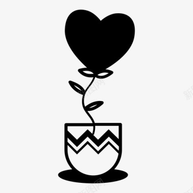 香草之爱情人节图标图标