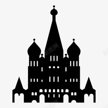 圣巴兹尔大教堂圣巴西尔斯大教堂俄罗斯图标图标