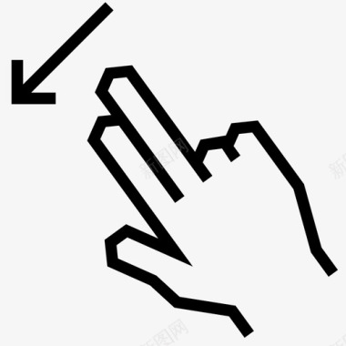两个手指向下滑动平板电脑向下滑动图标图标