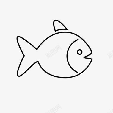 鱼水生冷血动物图标图标