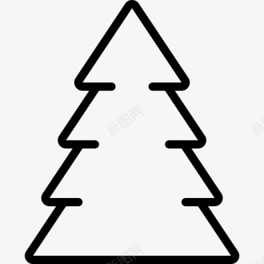 美丽圣诞树松树氧气森林图标图标