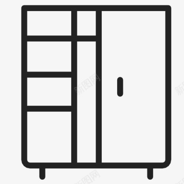 抽屉衣柜储物空间架子图标图标