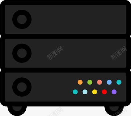 网络图标免抠png图片服务器路由器网络图标图标