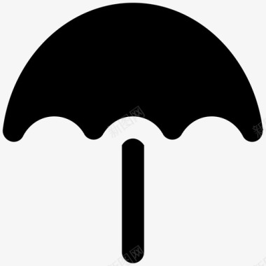 雨伞夏日大胆的纯色图标图标