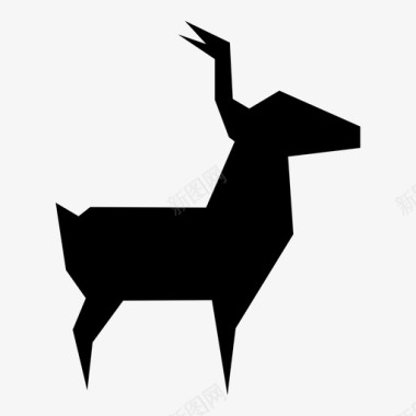 鹿食草动物有蹄放牧图标图标