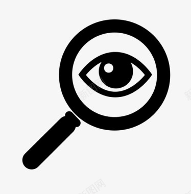 眼睛标志调查结论侦查图标图标