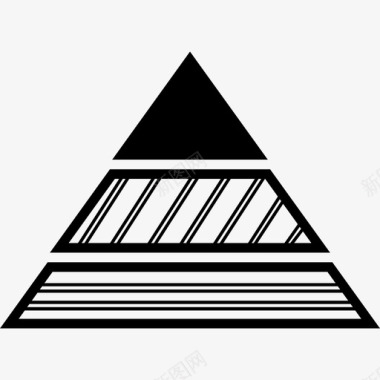 彩虹阶梯三角金字塔图形界面数据分析图标图标