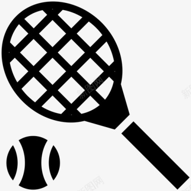 壁球网球截击网球拍图标图标