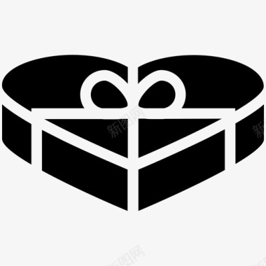 矢量礼物盒组合巧克力盒情人节甜心图标图标