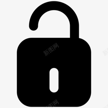 打开锁解锁标志锁定解锁安全图标图标