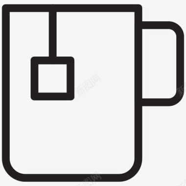茶叶茶杯茶包图标图标