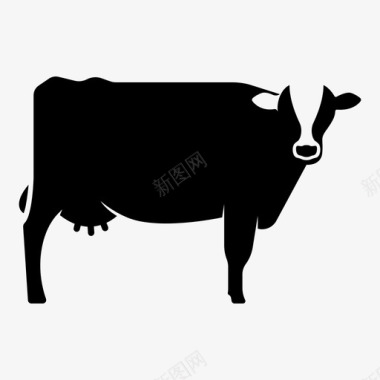 免抠牛牛牛奶肉图标图标