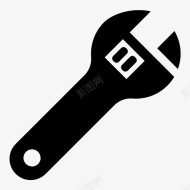 向左旋转扳手工具支撑图标图标