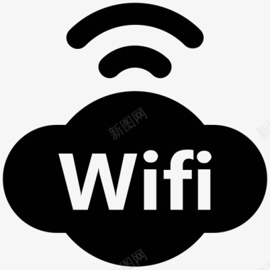 签到区背景wifi区通讯粗体图标图标