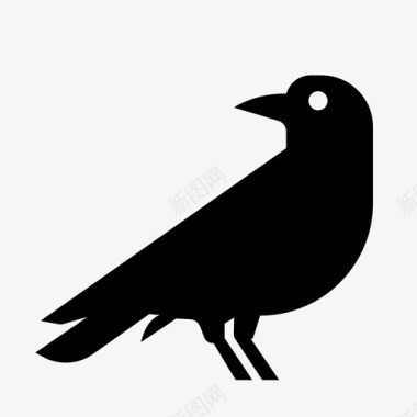 万圣节幽灵乌鸦小鸟黑鸟图标图标