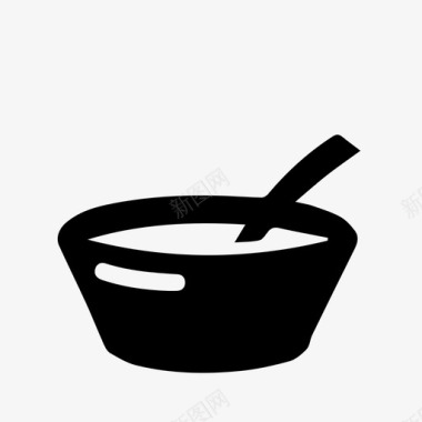 碗和勺子锅饭图标图标