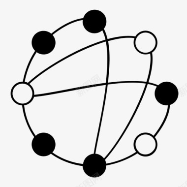 投影立体数据地图科学投影图标图标