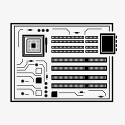 pc机主板中心集线器主电路图标高清图片