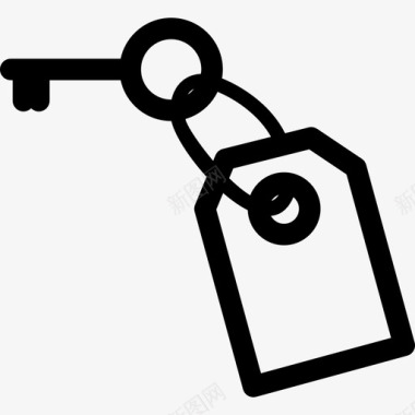 带数字钥匙带标签的钥匙工具和器具灯塔图标图标