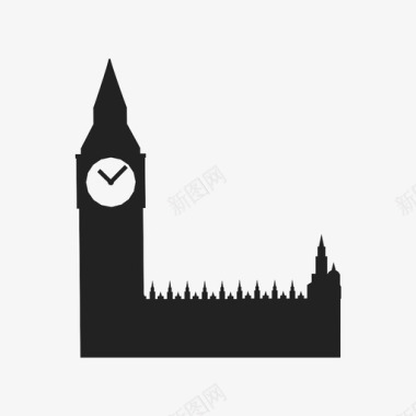 英国大本钟大本钟伦敦纪念碑图标图标