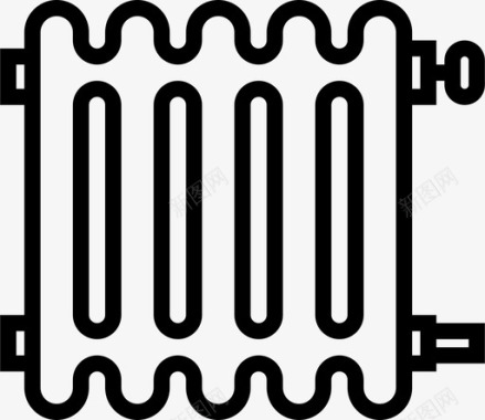 热石暖气片金属家庭图标图标