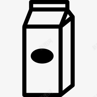 盒装液体食品容器外形图饮料套装图标图标