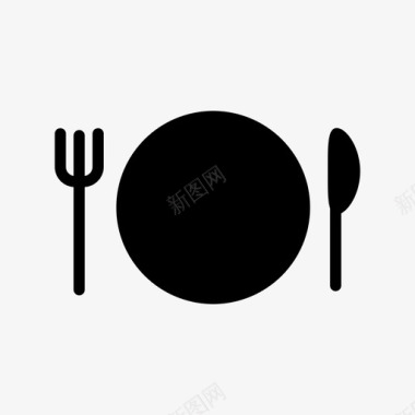 餐桌布置进餐吃饭图标图标