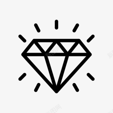 清晰的钻石坚毅辉煌图标图标