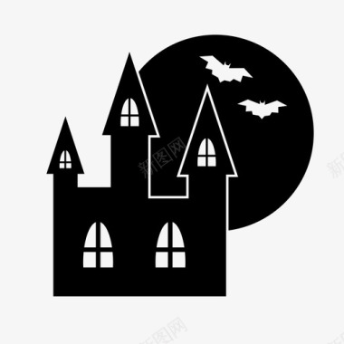 闹鬼城堡蝙蝠死亡图标图标