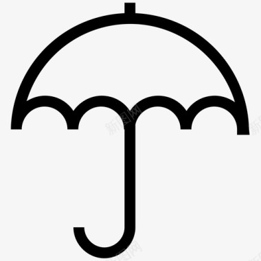 物流配送雨伞物流配送线图标图标