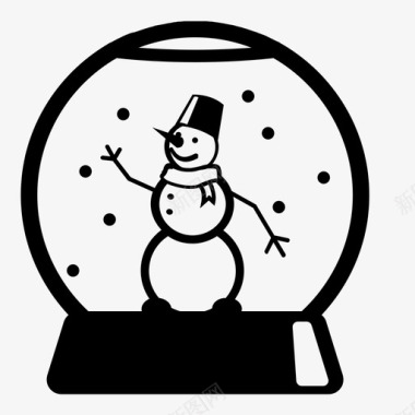 冬天的雪雪球展示件物品图标图标