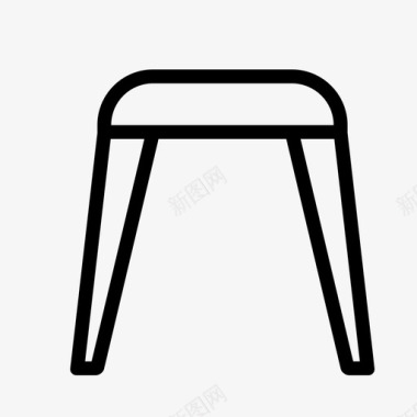 小凳子凳子椅子家具图标图标