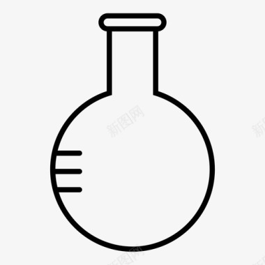 粒子喷发烧瓶科学时间表图标图标