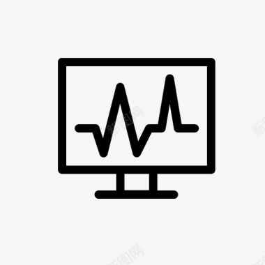 医疗健康医疗APP界面心跳监护仪波形脉搏图标图标