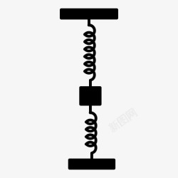 双弹簧装置弹簧支架制造图标高清图片