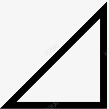 直角三角形几何测量图标图标