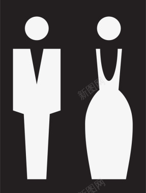 洗手间标志中性标志日本洗手间性别标志图标图标