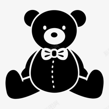 棕色外套泰迪熊玩具填充图标图标