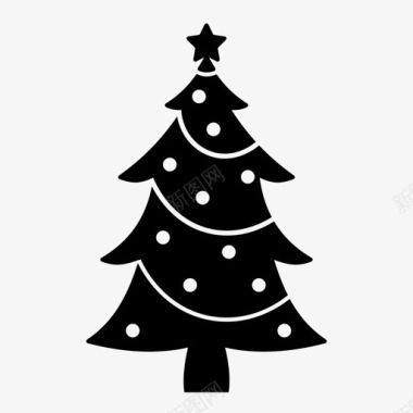 圣诞树冬天雪图标图标