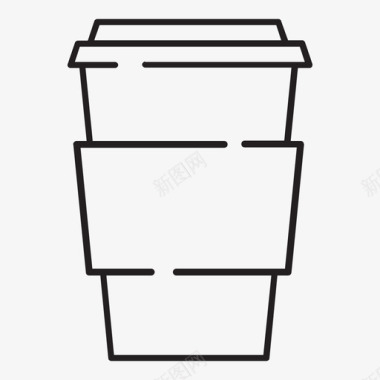 咖啡杯字母图标图标