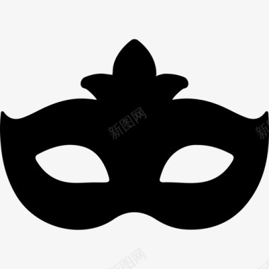 狂欢节面具黑色的形状形状狂欢节面具图标图标