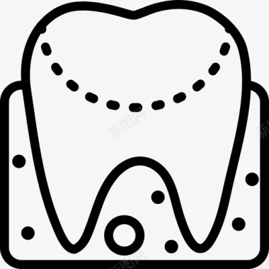 牙龈和牙齿牙龈解剖学牙齿牙龈图标图标
