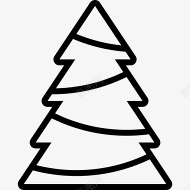 圣诞树礼物灯图标图标