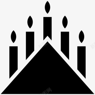 蜡烛蜡烛光欢乐图标图标