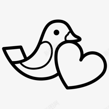 鸽子的爱心鸽子图标图标
