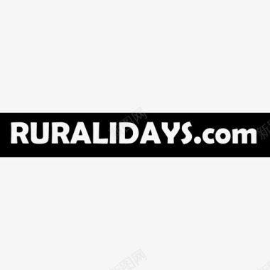 Ruralidayscom标志黑色矩形背景图标图标