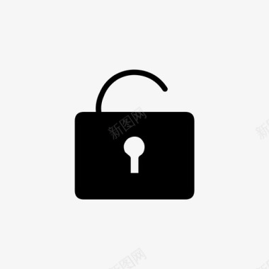 打开锁解锁不安全无保护图标图标