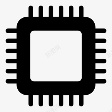 微芯片信号发射器跟踪器图标图标