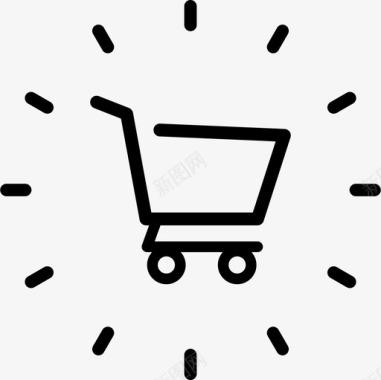 购物车全标志商业购物商店图标图标