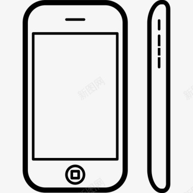 口罩正面iphone3g正面和侧面视图工具和用具流行的手机图标图标